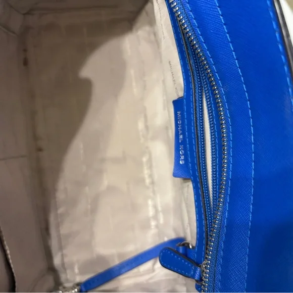 Michael Kors Royal Blue Selma Satchel Purse - Picture 6 of 10